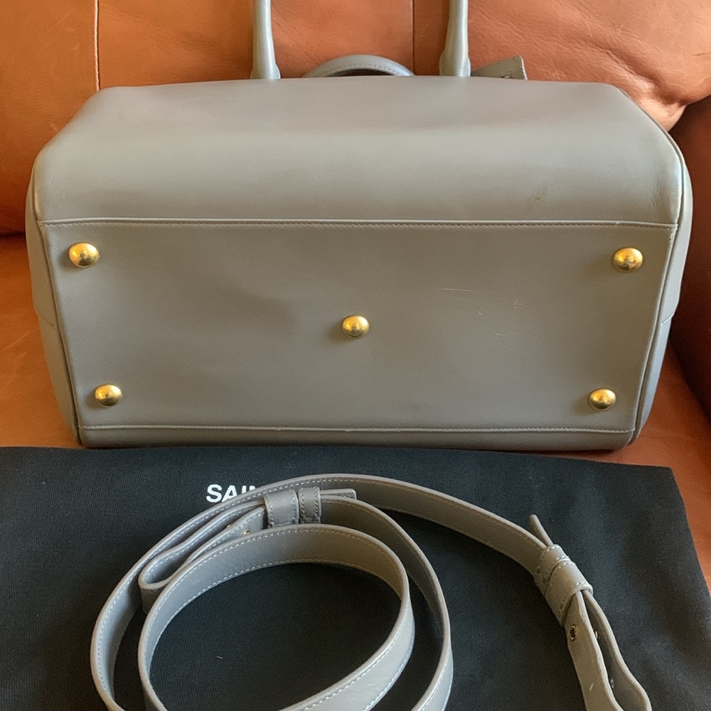Saint Laurent Gray Leather Women's Bag - Picture 12 of 17